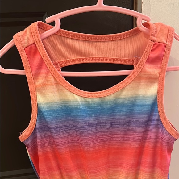 Body Glove Pink and Orange One Piece with Sleeveless Design and Gathered Waist - Picture 2 of 7